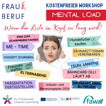 Lübeck: Workshop Mental Load in Kooperation mit dem Evangelischen Frauenwerk Lübeck - Lauenburg