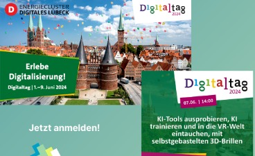 Abgebildet ist der Flyer zum Digitaltag Lübeck 2024